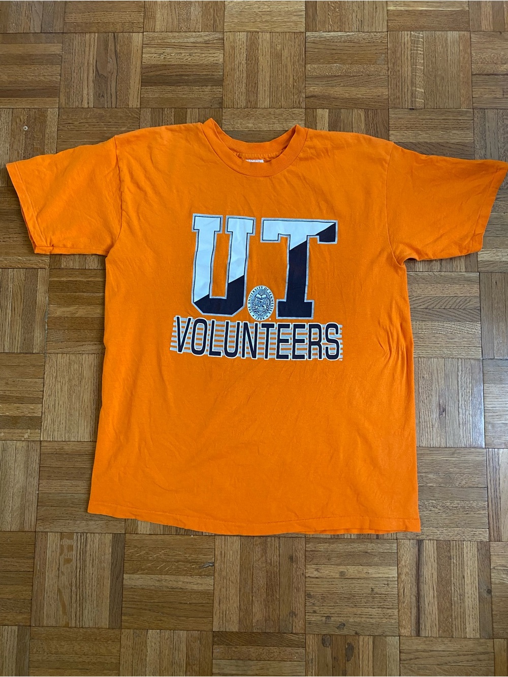 Vintage Single Stitch UT Volunteers Tennessee Orange T Shirt Large